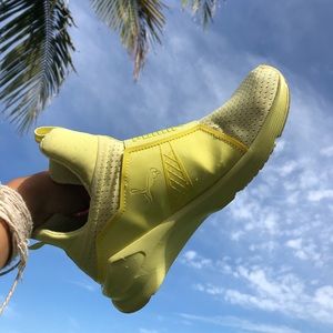 Bright Yellow Puma High Top Sneakers